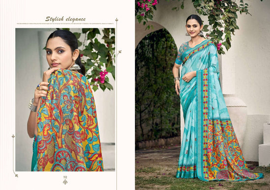 The Fabrica Crystal Soft Cotton Digital Print Saree
