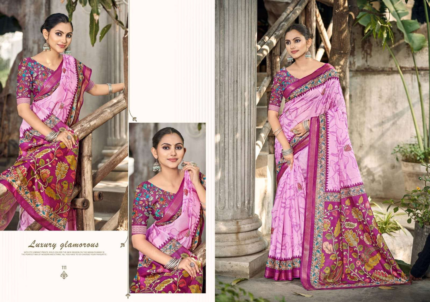 The Fabrica Crystal Soft Cotton Digital Print Saree