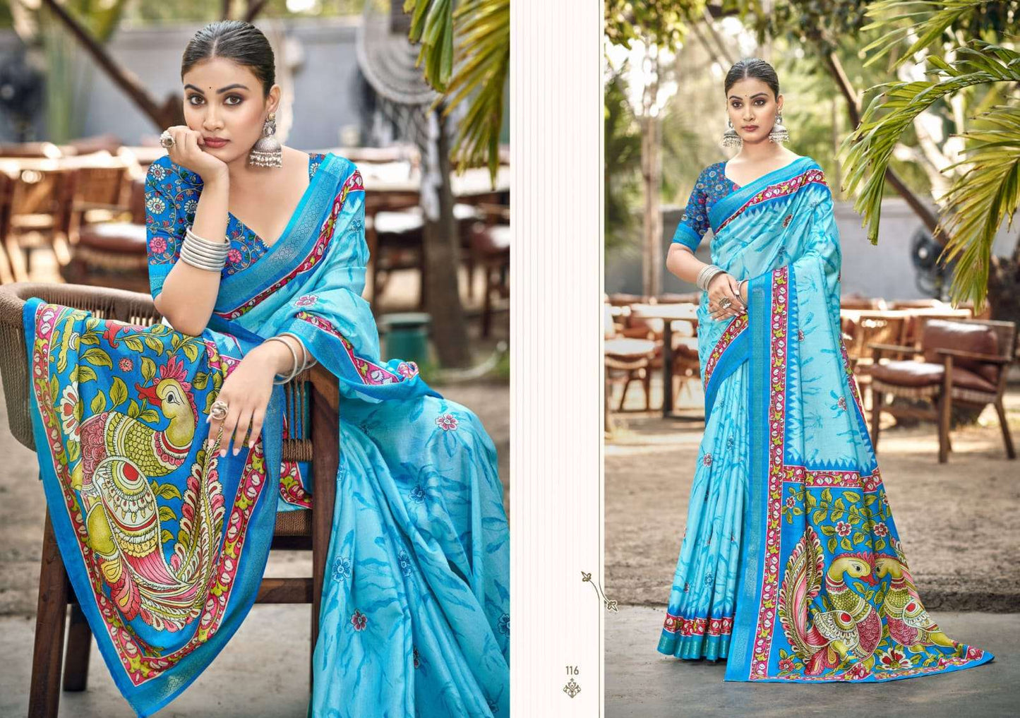 The Fabrica Crystal Soft Cotton Digital Print Saree