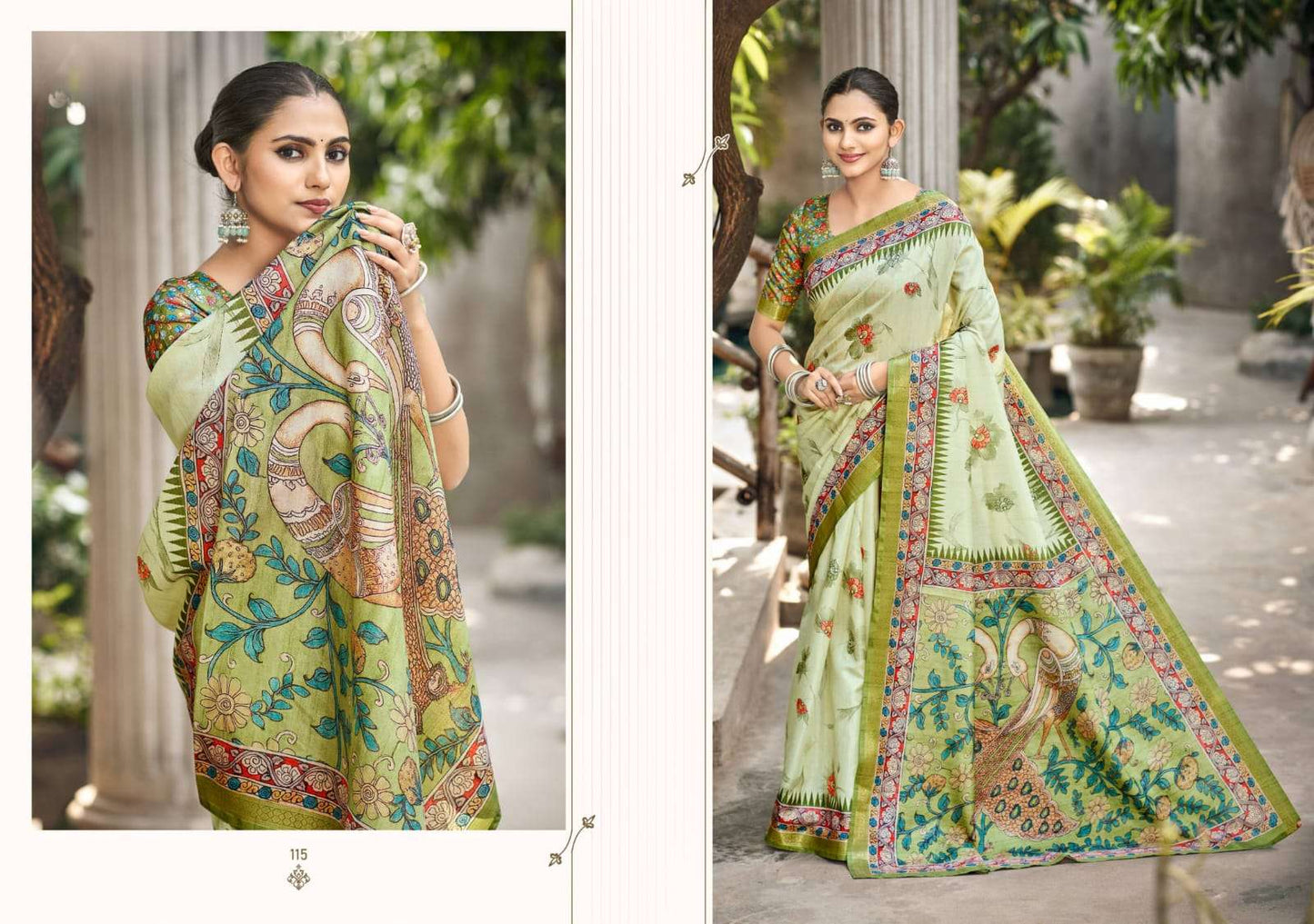 The Fabrica Crystal Soft Cotton Digital Print Saree