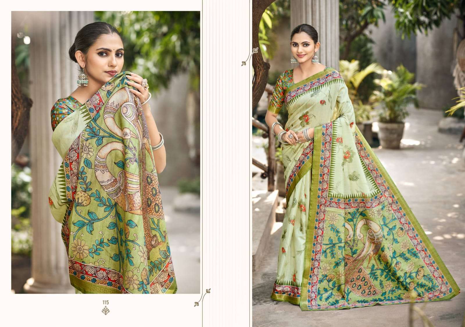 The Fabrica Crystal Soft Cotton Digital Print Saree
