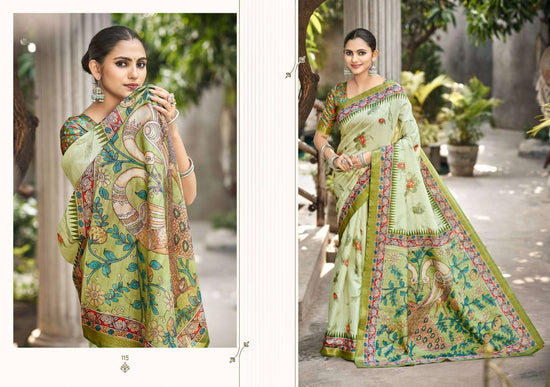 The Fabrica Crystal Soft Cotton Digital Print Saree