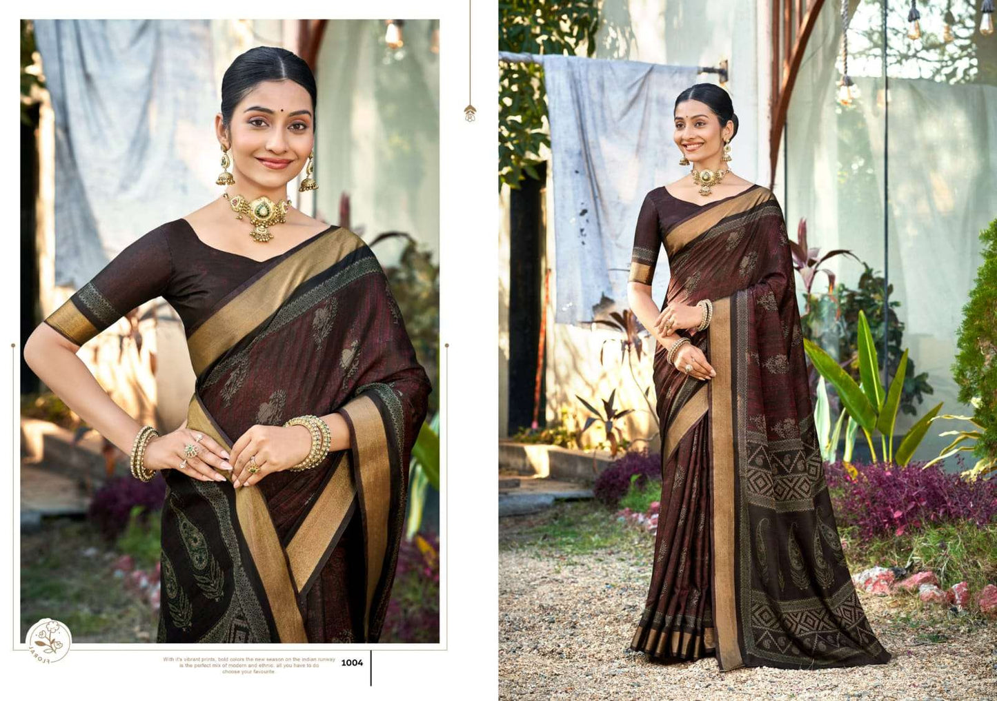 The Fabrica Malai Maska Soft Cotton Digital Print Saree