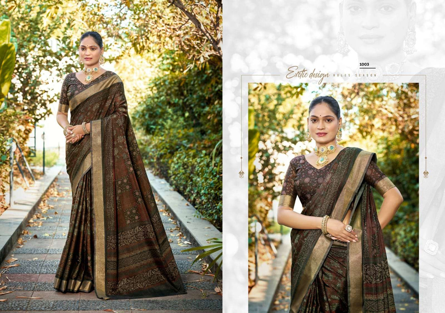 The Fabrica Malai Maska Soft Cotton Digital Print Saree