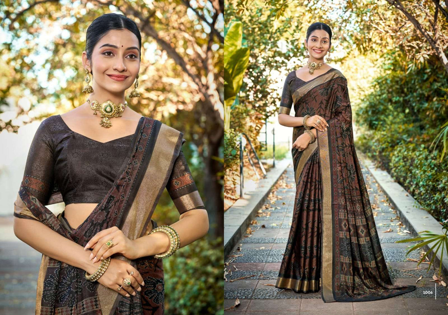 The Fabrica Malai Maska Soft Cotton Digital Print Saree