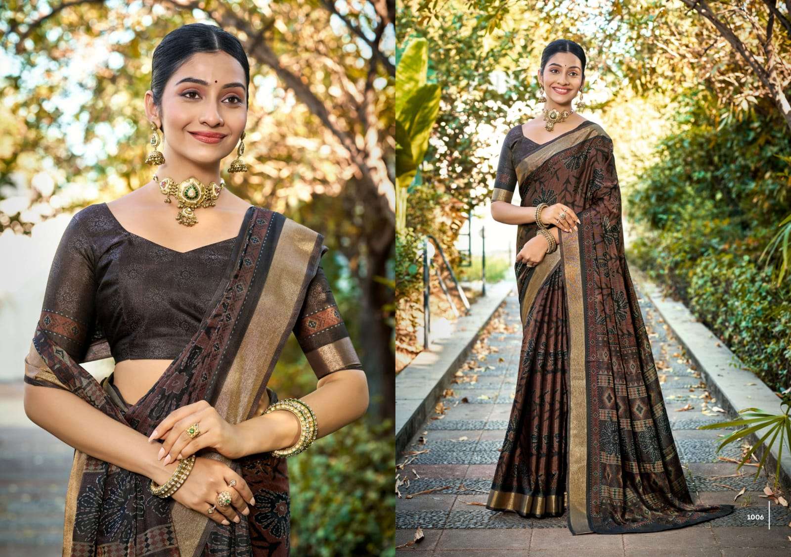 The Fabrica Malai Maska Soft Cotton Digital Print Saree