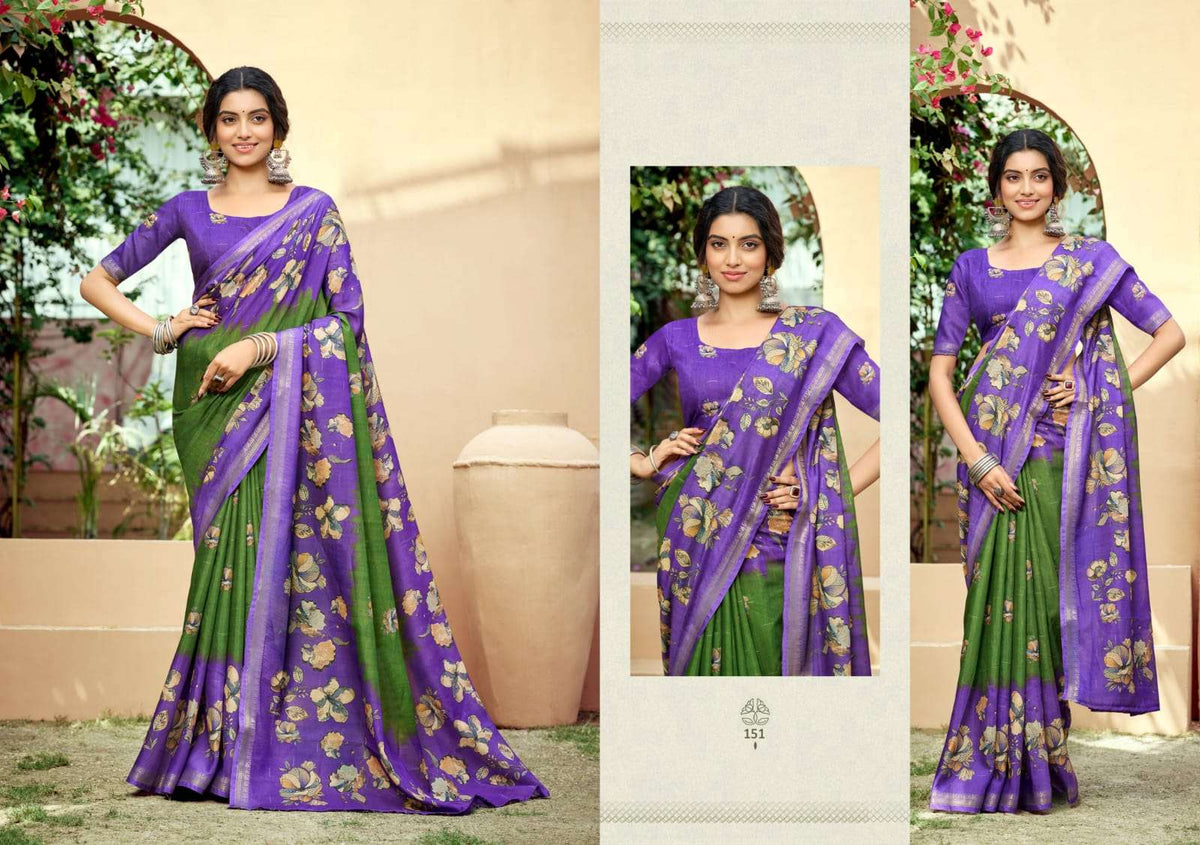 The Fabrica Parvati Soft Cotton Digital Printed Saree Collection