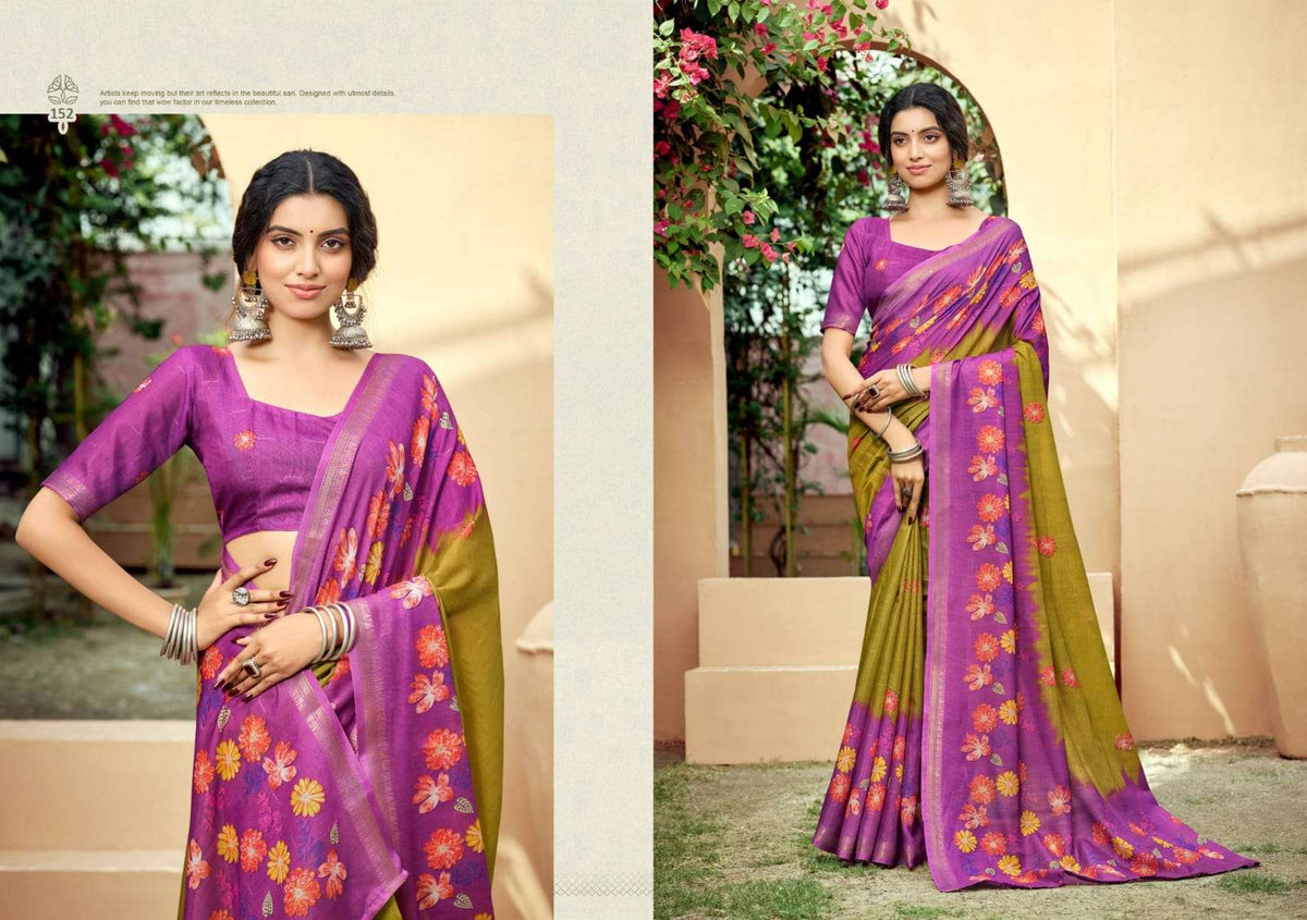 The Fabrica Parvati Soft Cotton Digital Printed Saree Collection