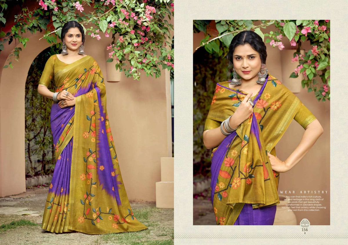 The Fabrica Parvati Soft Cotton Digital Printed Saree Collection
