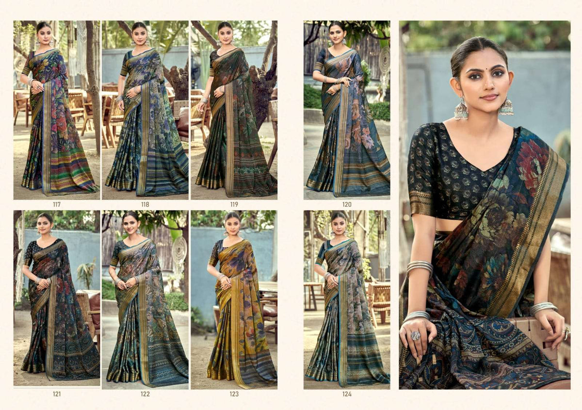 The Fabrica Parwaana Soft Cotton Digital Printed Saree Collection