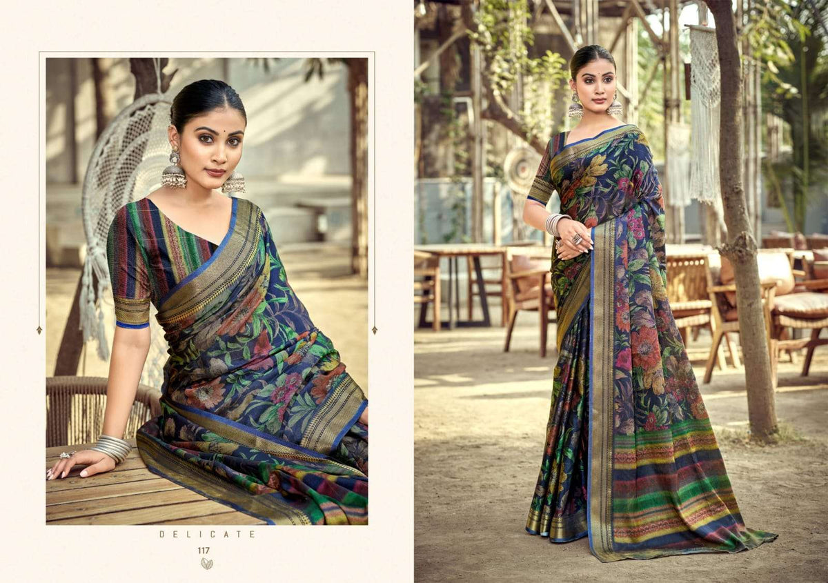 The Fabrica Parwaana Soft Cotton Digital Printed Saree Collection