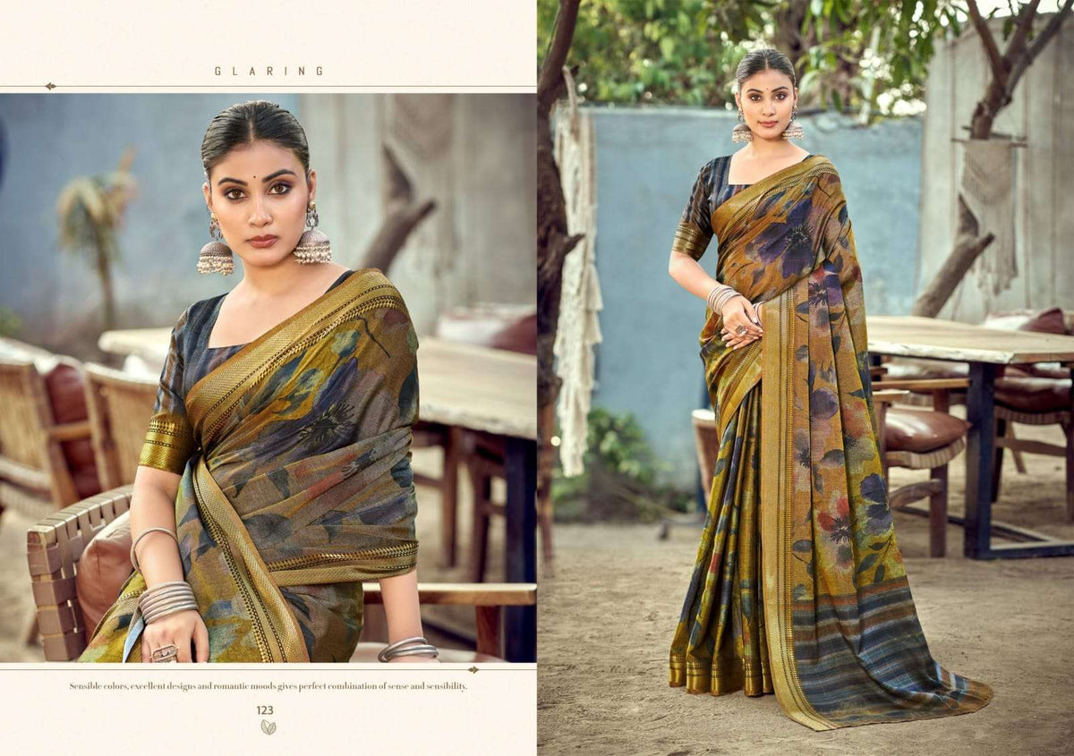 The Fabrica Parwaana Soft Cotton Digital Printed Saree Collection