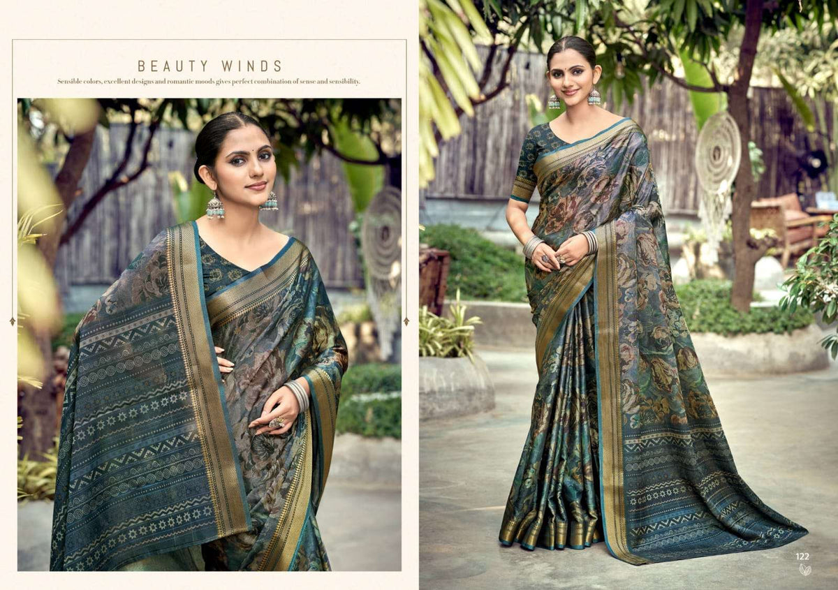 The Fabrica Parwaana Soft Cotton Digital Printed Saree Collection