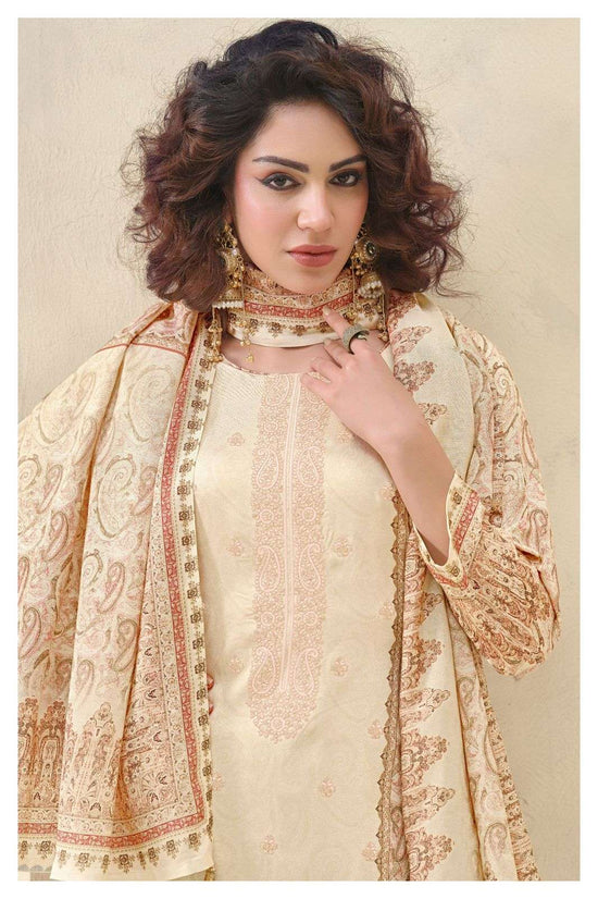 The Hermitage Shop Aaranya Vol 5 Giza Cotton Satin Pakistani Suit - Amrah Wholesale