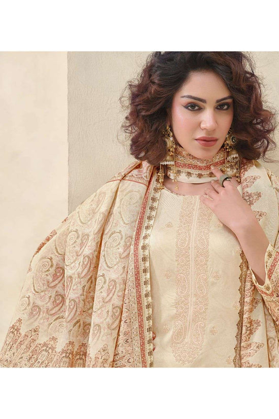 The Hermitage Shop Aaranya Vol 5 Giza Cotton Satin Pakistani Suit - Amrah Wholesale