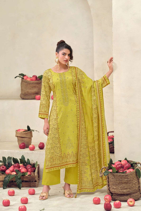 The Hermitage Shop Aaranya Vol 5 Giza Cotton Satin Pakistani Suit - Amrah Wholesale