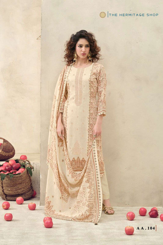 The Hermitage Shop Aaranya Vol 5 Giza Cotton Satin Pakistani Suit - Amrah Wholesale