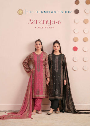 The Hermitage Shop Aaranya Vol 6 Giza Satin Dress Material