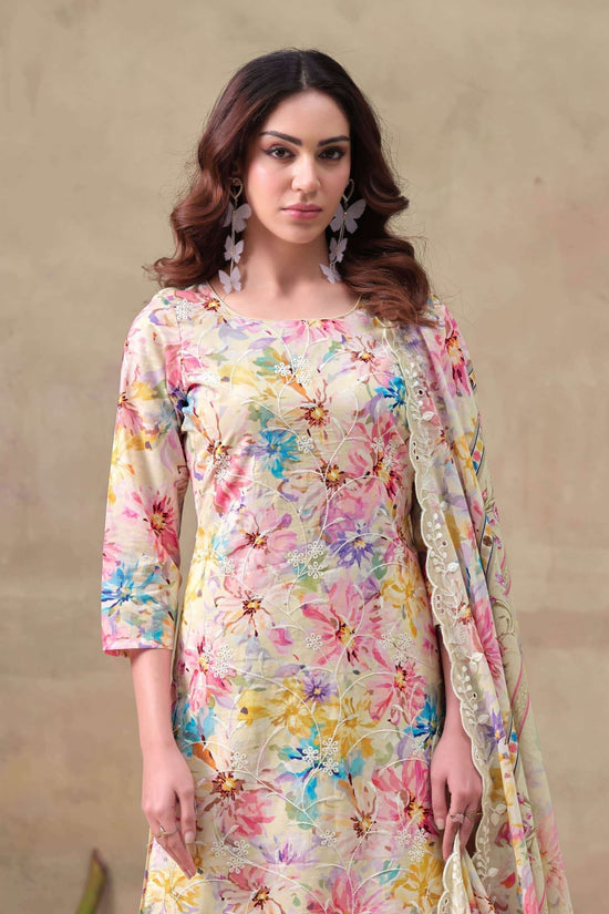 The Hermitage Shop Iznik Cotton Chikankari Dress Material - Amrah Wholesale