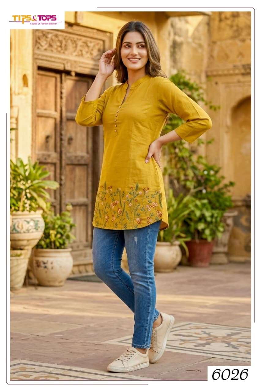 Tips And Tops Polo Heavy Rayon Kurti - Amrah Wholesale