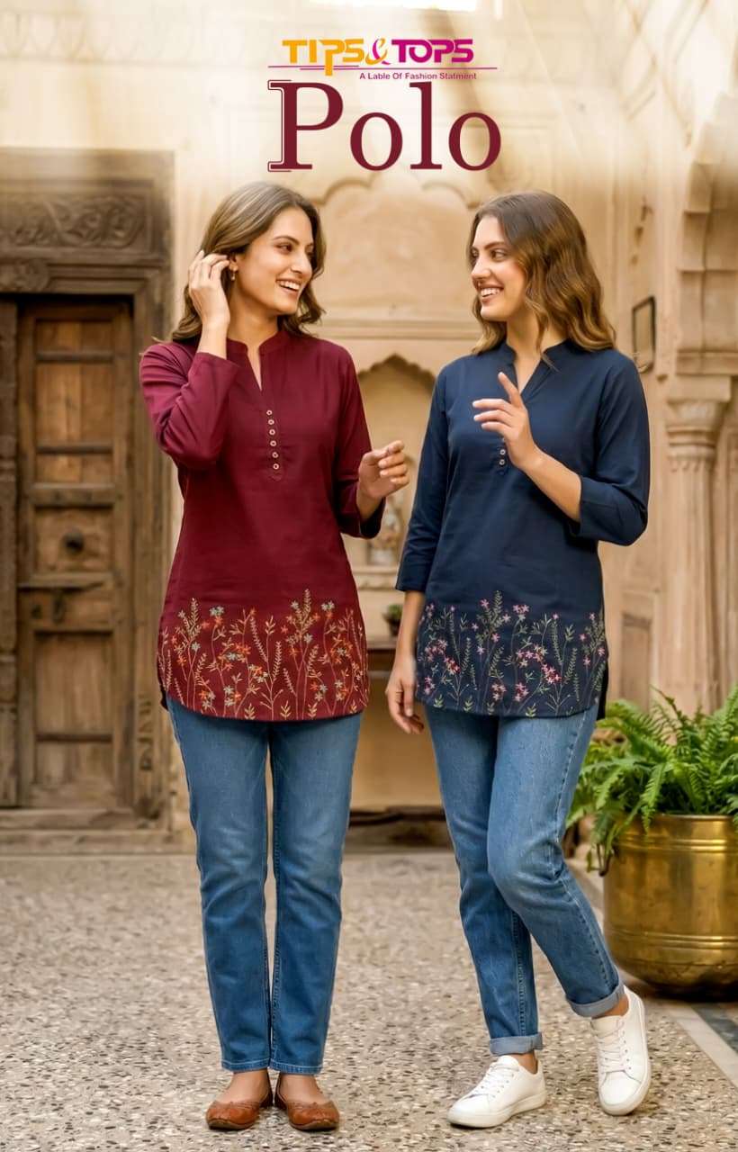 Tips And Tops Polo Heavy Rayon Kurti - Amrah Wholesale