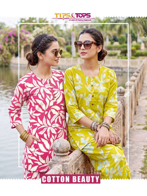 Tips & Tops Cotton Beauty Printed Cotton Co Ord Set - Amrah Wholesale