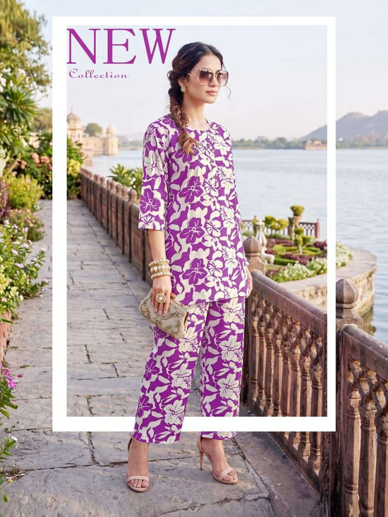 Tips & Tops Cotton Beauty Printed Cotton Co Ord Set - Amrah Wholesale