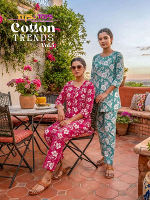 Tips & Tops Cotton Trends Vol 5 Cotton Co Ord Set - Amrah Wholesale