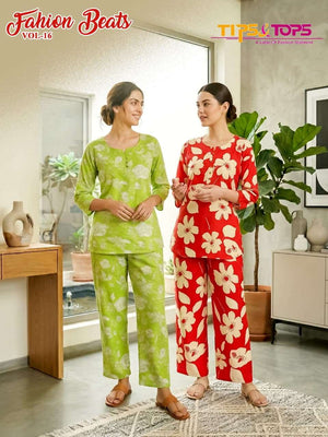 Tips & Tops Fashion Beats Vol 16 Printed Rayon Co Ord Set
