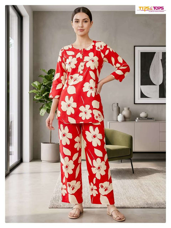 Tips & Tops Fashion Beats Vol 16 Printed Rayon Co Ord Set - Amrah Wholesale