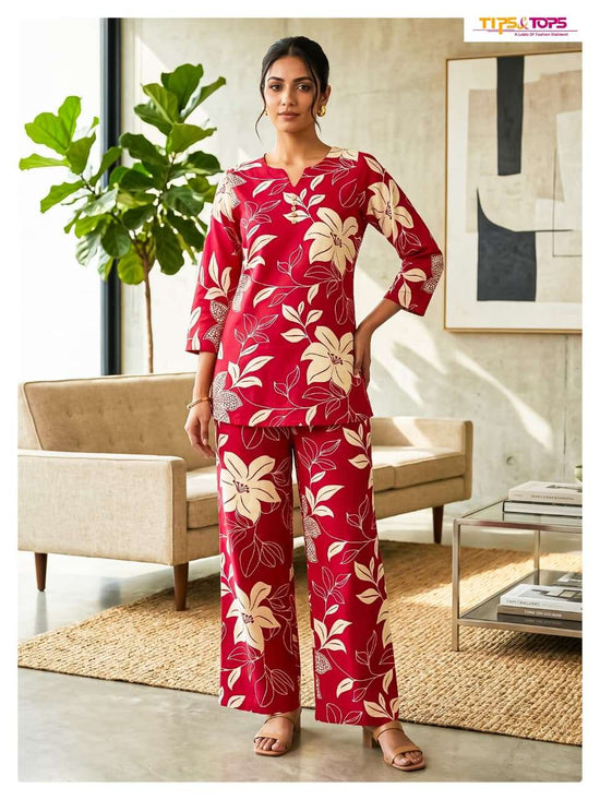 Tips & Tops Fashion Beats Vol 16 Printed Rayon Co Ord Set - Amrah Wholesale