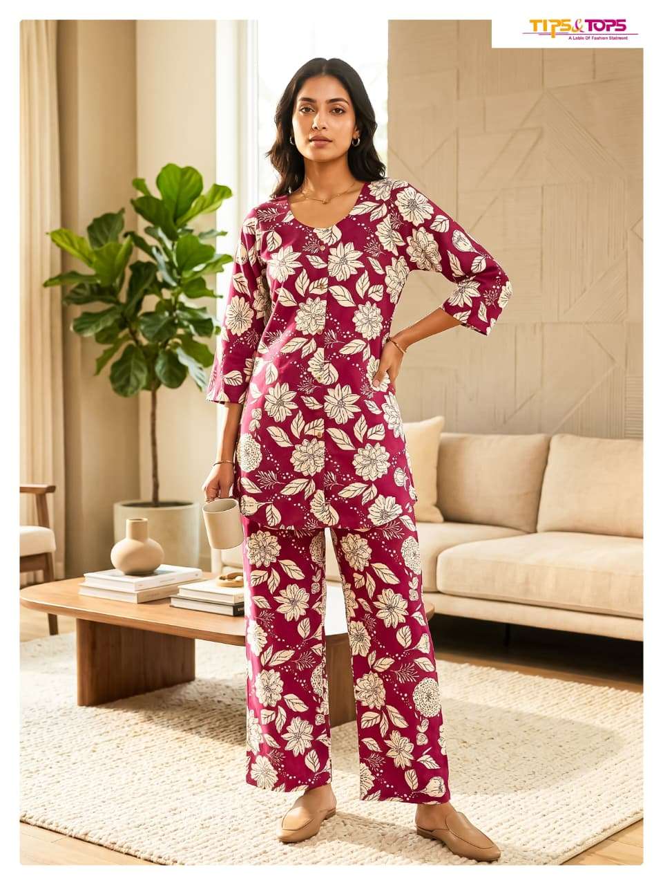 Tips & Tops Fashion Beats Vol 16 Printed Rayon Co Ord Set - Amrah Wholesale