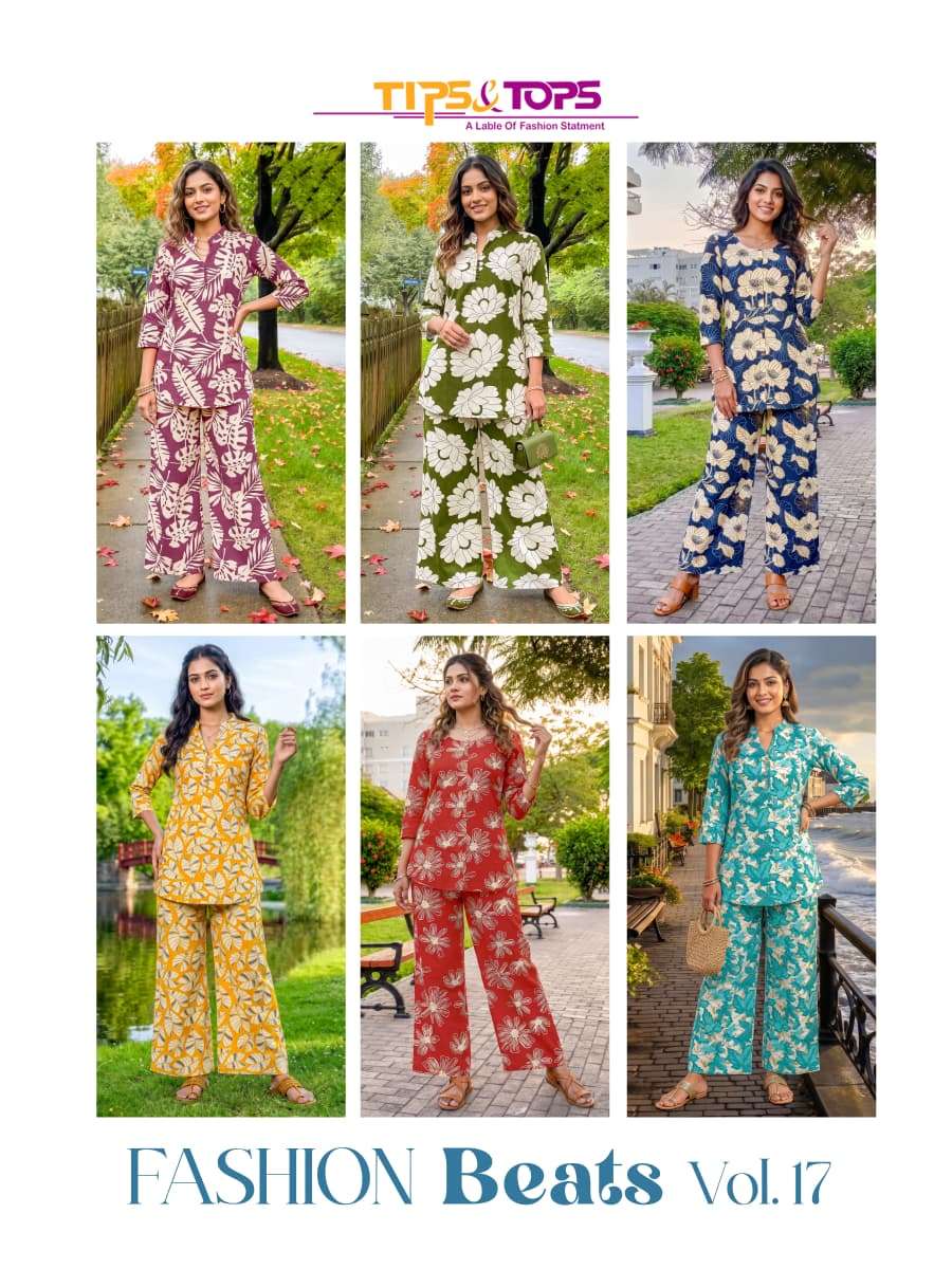 Tips & Tops Fashion Beats Vol 17 Rayon Printed Co-Ord Set - Amrah Wholesale