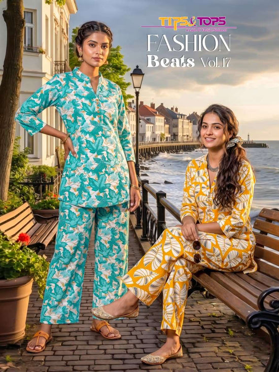 Tips & Tops Fashion Beats Vol 17 Rayon Printed Co-Ord Set - Amrah Wholesale