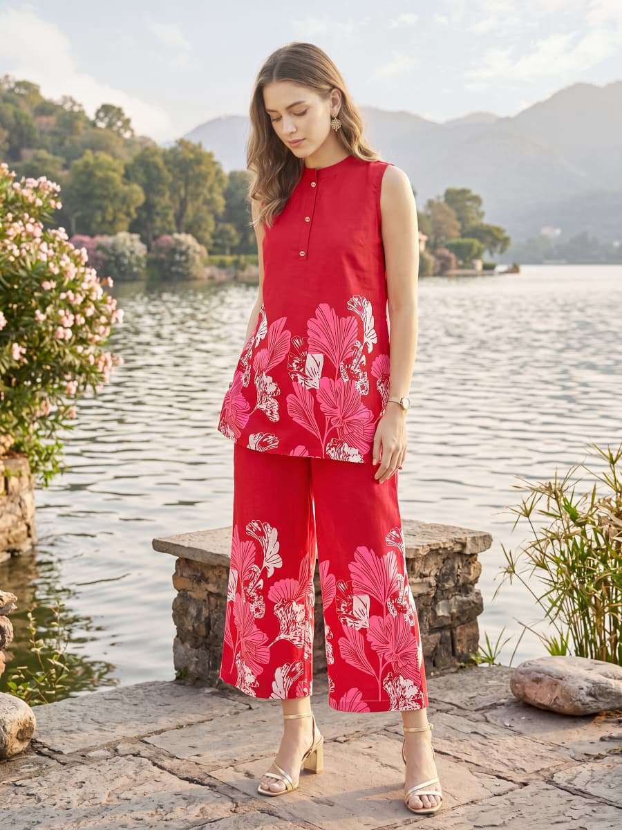 Tips & Tops Festive Beauty Vol 2 Rayon Printed Co-Ord Set