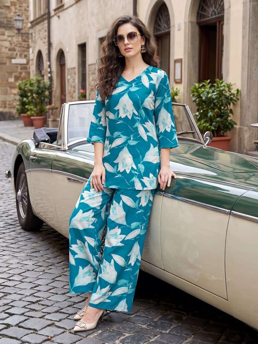 Tips & Tops Lifestyle Vol 4 Printed Rayon Co-Ord Set - Amrah Wholesale