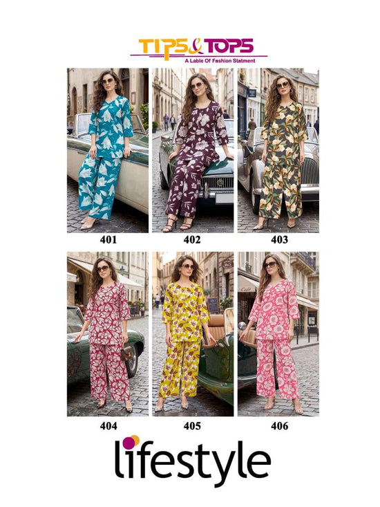 Tips & Tops Lifestyle Vol 4 Printed Rayon Co-Ord Set - Amrah Wholesale