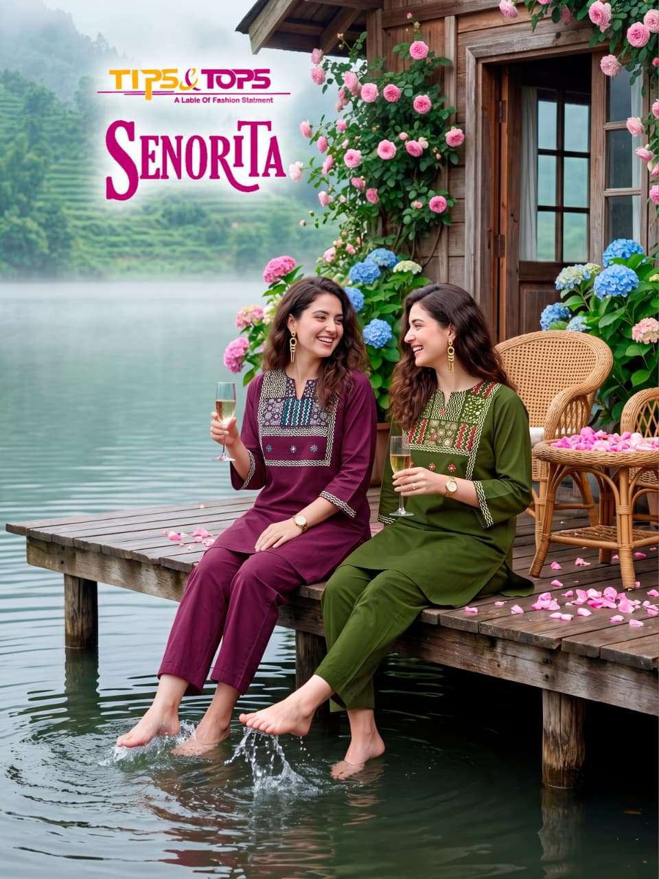 Tips & Tops Senorita Premium Dhabu Cotton Co-Ord Set - Amrah Wholesale