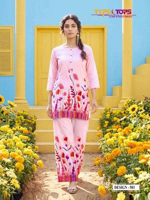 Tips & Tops Summer Beauty Vol 5 Rayon Printed Co - Ord Set - Amrah Wholesale