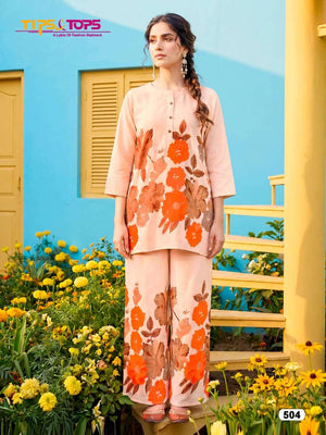 Tips & Tops Summer Beauty Vol 5 Rayon Printed Co - Ord Set - Amrah Wholesale