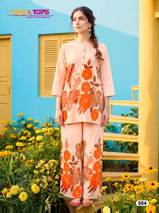 Tips & Tops Summer Beauty Vol 5 Rayon Printed Co - Ord Set - Amrah Wholesale