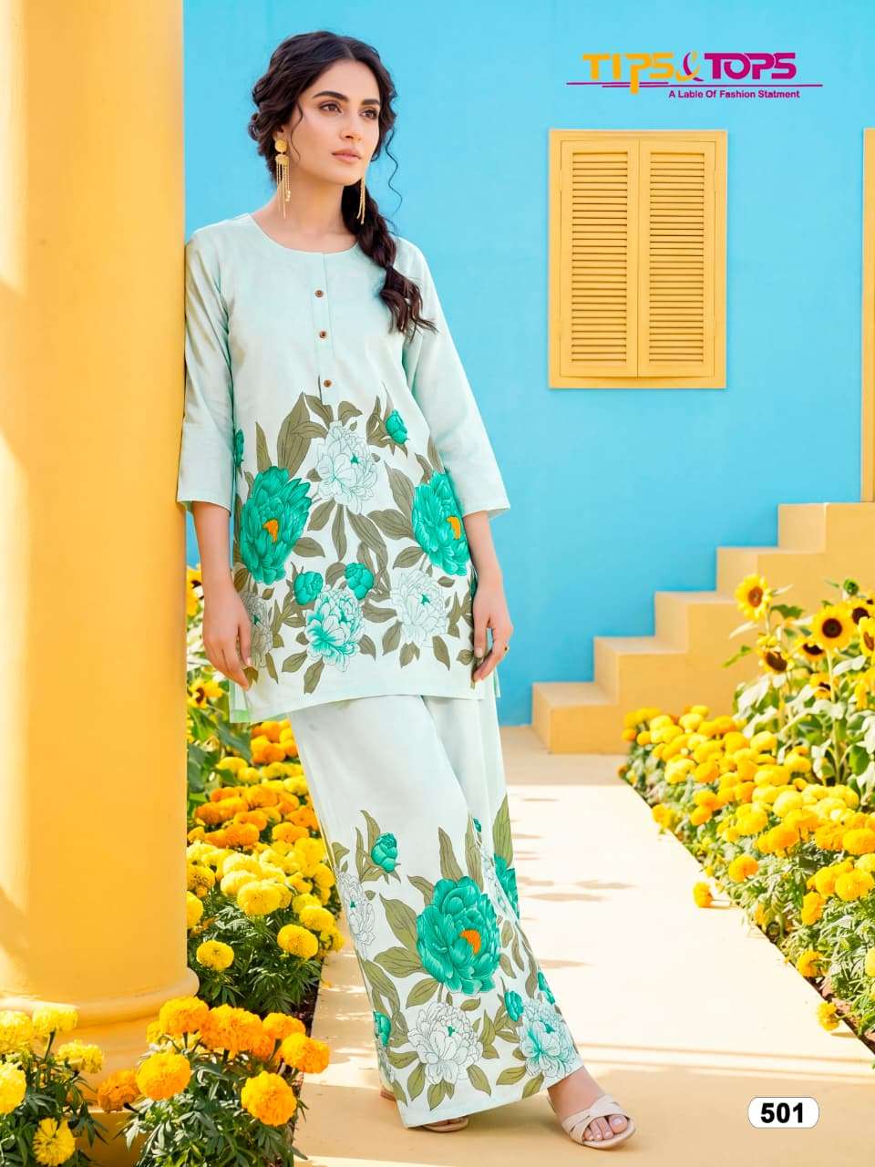 Tips & Tops Summer Beauty Vol 5 Rayon Printed Co - Ord Set - Amrah Wholesale