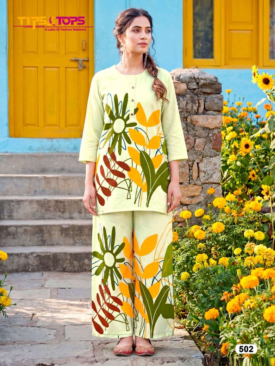 Tips & Tops Summer Beauty Vol 5 Rayon Printed Co - Ord Set - Amrah Wholesale