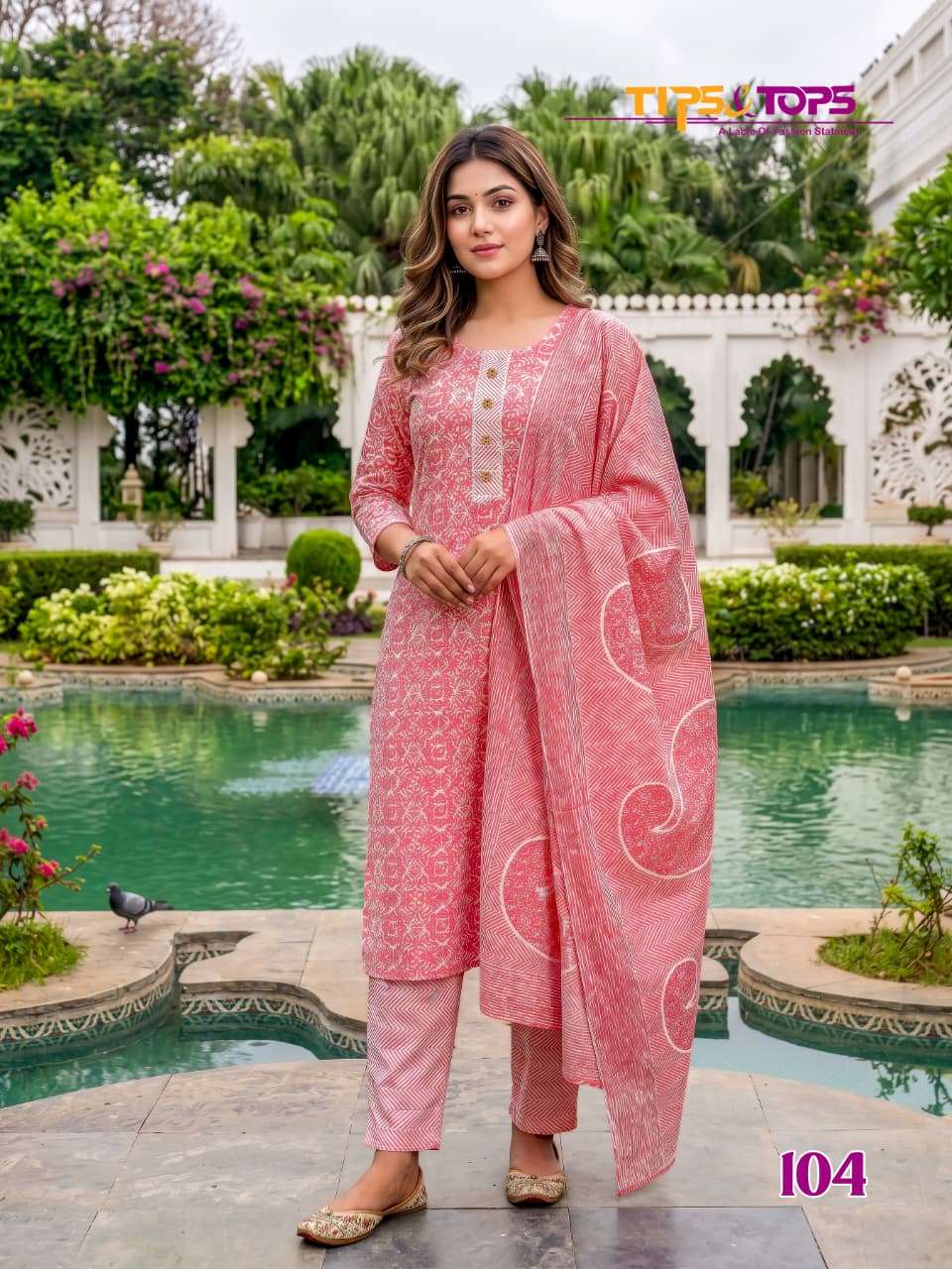 Tips & Tops Summer Fashion Vol 12 Cotton Kurti Pant Dupatta Set - Amrah Wholesale