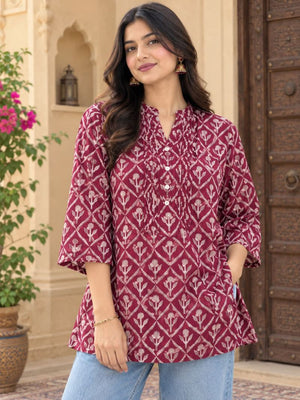 Tlc Vol 208 Cotton Printed Fancy Short Top Collection