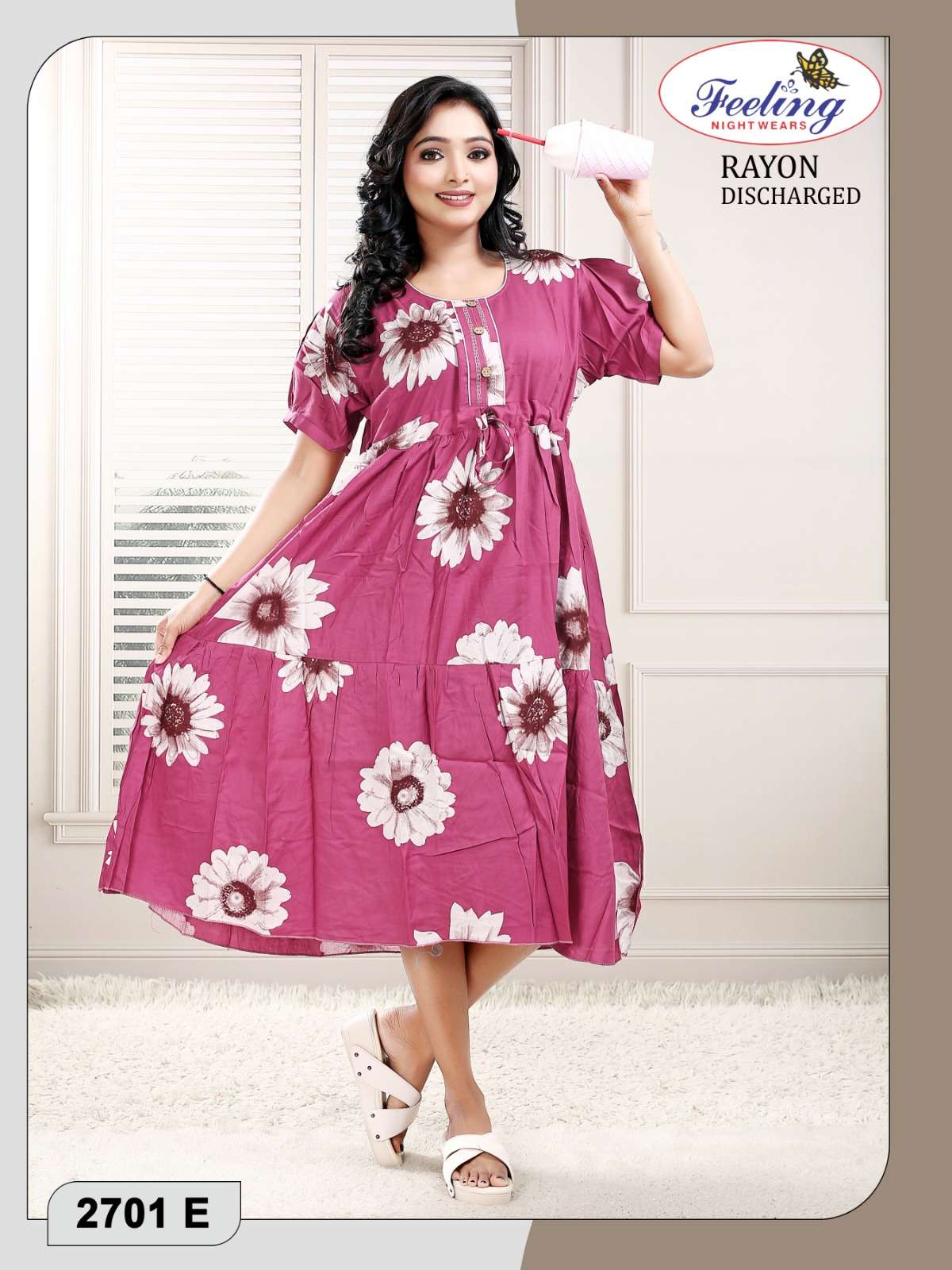 Trendy 2701 Discharge Print Rayon Kurti Wholesale - Amrah Wholesale