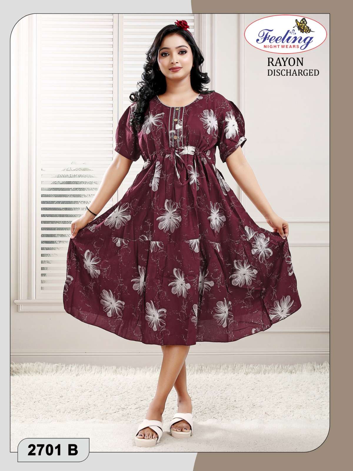 Trendy 2701 Discharge Print Rayon Kurti Wholesale - Amrah Wholesale