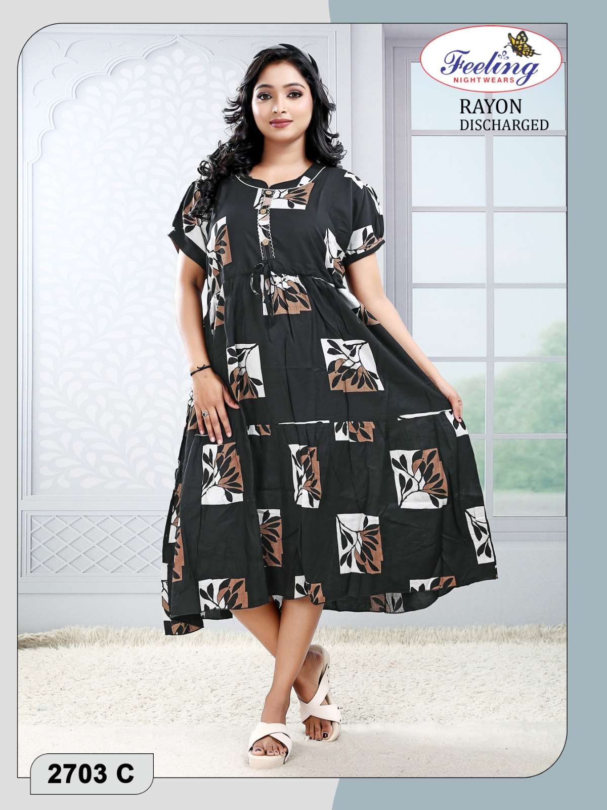Trendy 2703 Rayon Printed Kurti