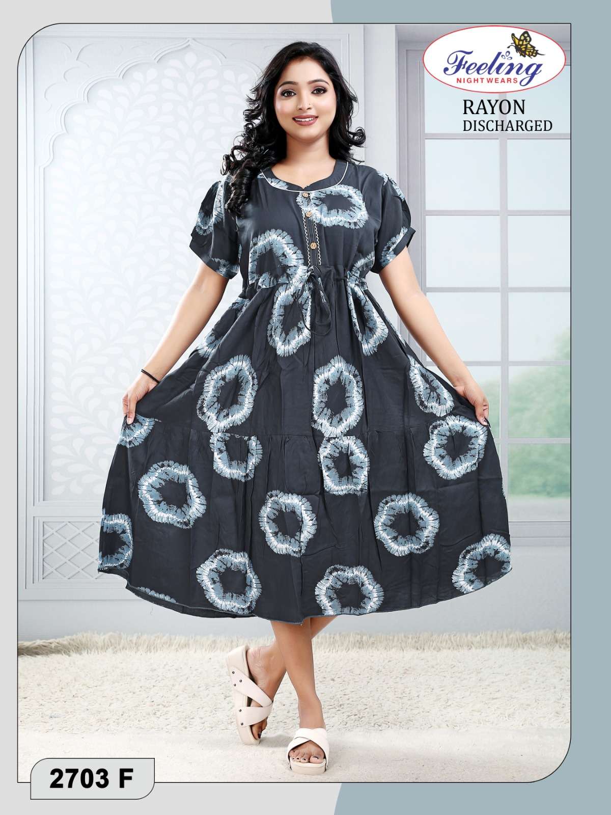 Trendy 2703 Rayon Printed Kurti
