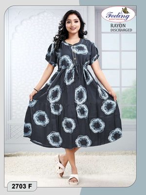 Trendy 2703 Rayon Printed Kurti